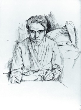 Autorretrato. 1944 Tinta sobre papel. Antoni Tàpies